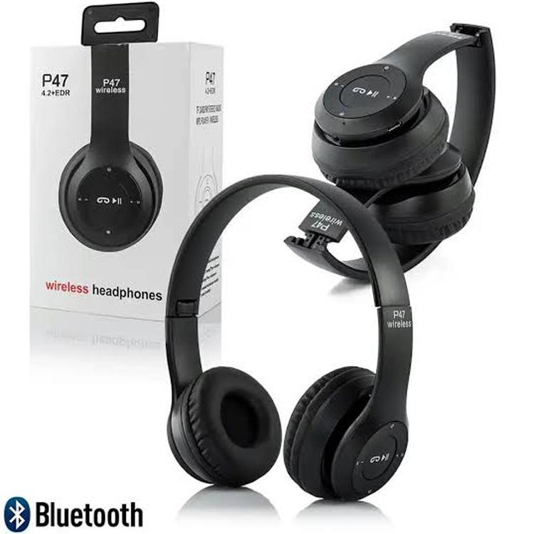 Black Wireless Headphone with Fast Charging